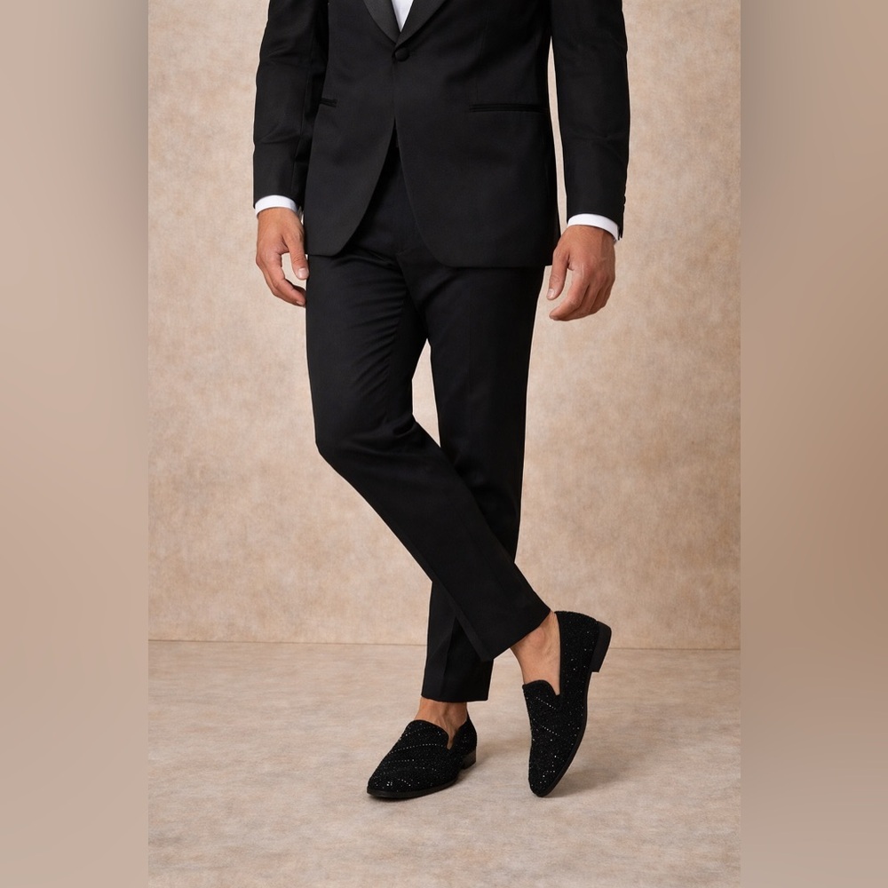 Steve Madden Black Glitter Loafers